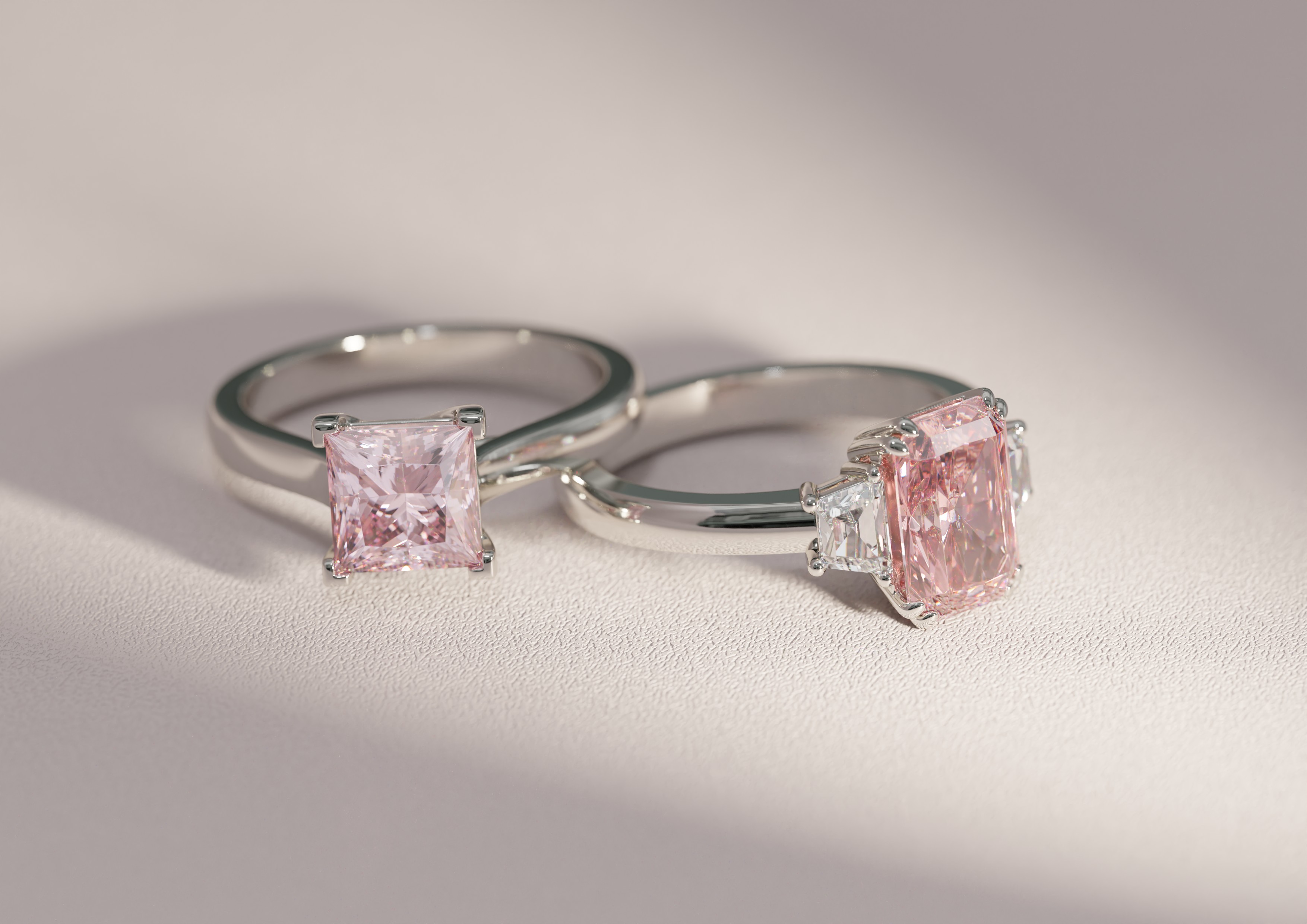 Real pink diamond ring store